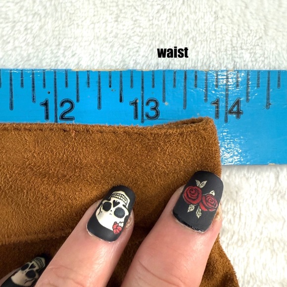 rue21 Womens Mini Skirt S Faux Suede Cowgirl Chocolate Brown Country Western Y2K - Picture 7 of 8